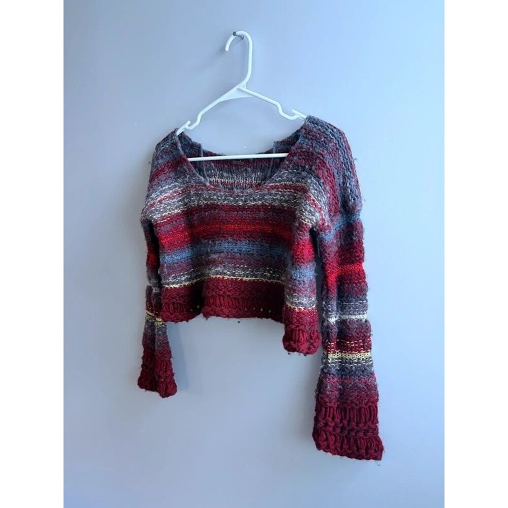 Free People Wool Crop Bell Sleeve Space Dye Sweater, whimsygoth, fall, boho